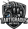 Escudo de Tartígradus Metrics: tardígrado sobre escudo con gráfica de rendimiento